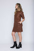 Sadie-Faux Leather Shift Dress